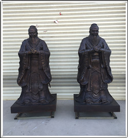 2尊1.5米鑄銅孔子像