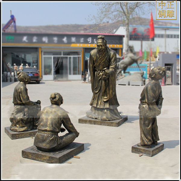 鑄銅孔子教學(xué)銅像